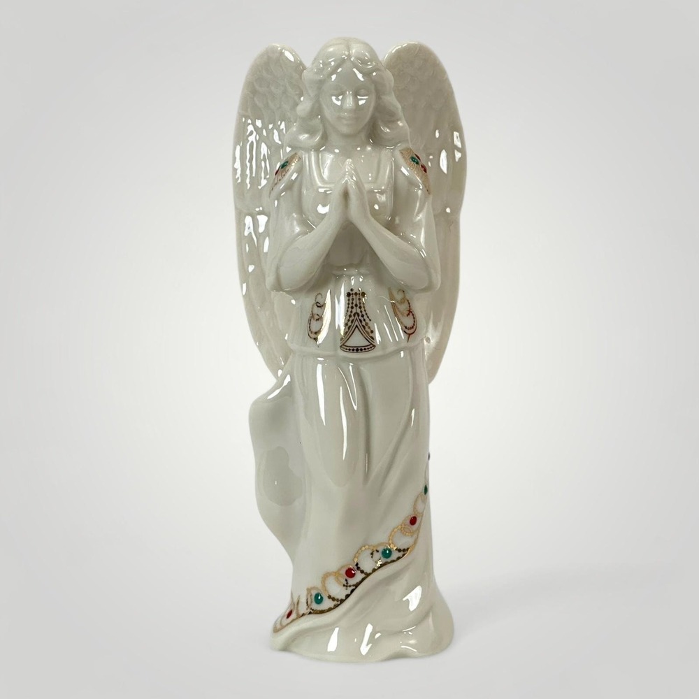 Lenox Angel Figurine China Jewel Collection Holiday Gold Accents Made in USA - Picture 2 of 9